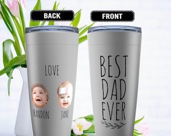 Baby Photo Gift, Personalized Tumbler For Dad, Best Dad Ever Gift,  Custom Photo Tumbler - Fam006