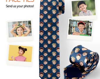 Custom Logo Neck Ties, Photo Neck Ties, Personalized Faces Ties, gifts for new dads - Rush Shipping and Production available, ask within