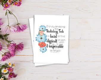 Rad Tech Gifts, Radiology Technologist Gift, Greeting Card, Thank you Gift  - PRO001