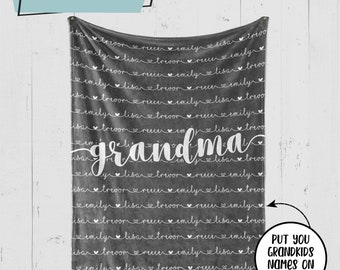 Grandma blanket, Personalized Family Blanket, Mother's day Gift - FPG009