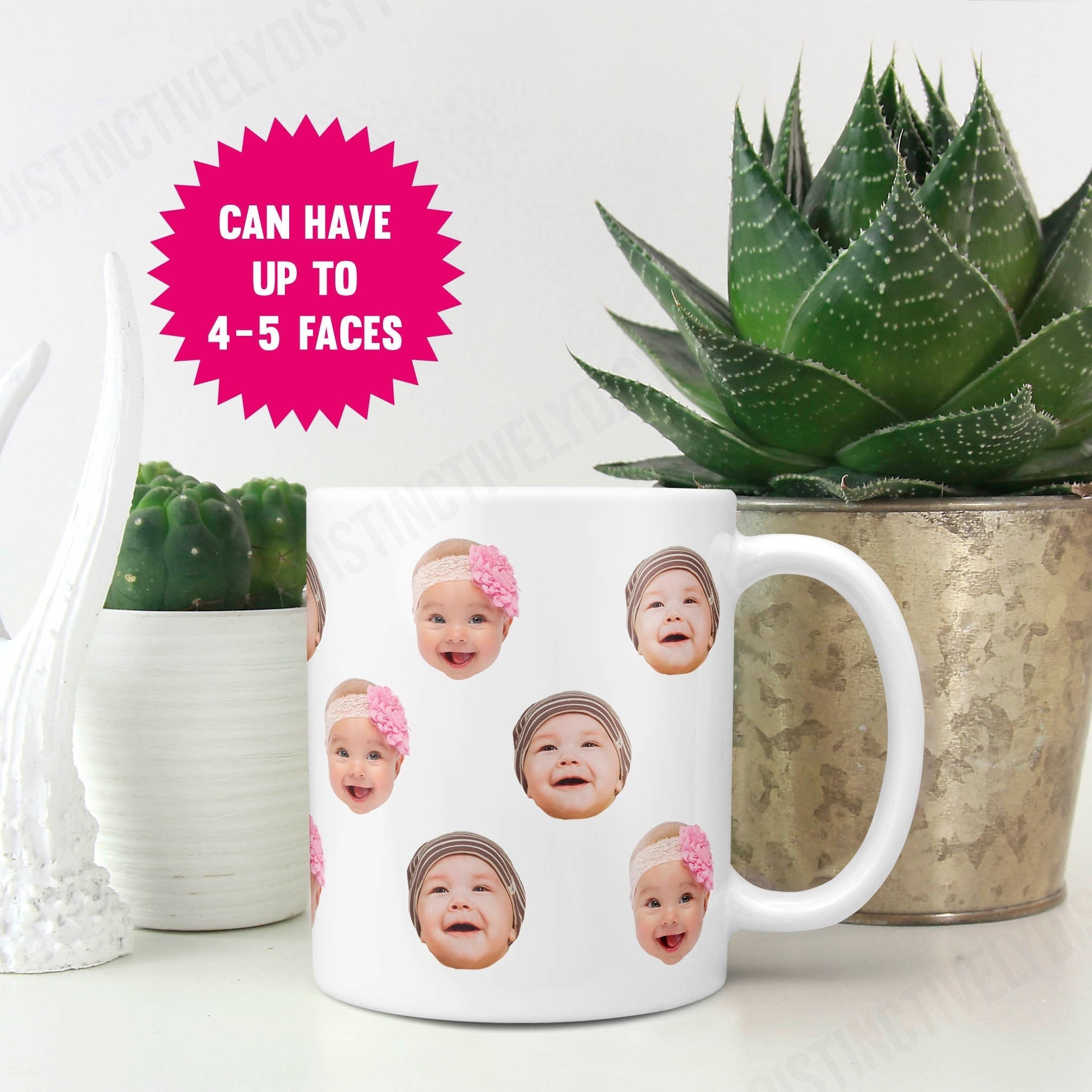 Custom Baby Face Mug, Custom Mug Photo, Multi-avatar Face Photo Mug ...