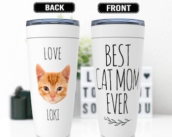 Cat Mom Gift For Mothers Day, Gift For Cat Lover, Personalized Travel Viking Tumblers, Gift For Cat Mom - Fam006