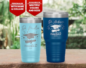 EDD Graduation Gift, Personalized Tumbler, Class of 2026, Doctorate Graduation Gift, Doctor of Education, Graduation Gifts For Him - GRA004