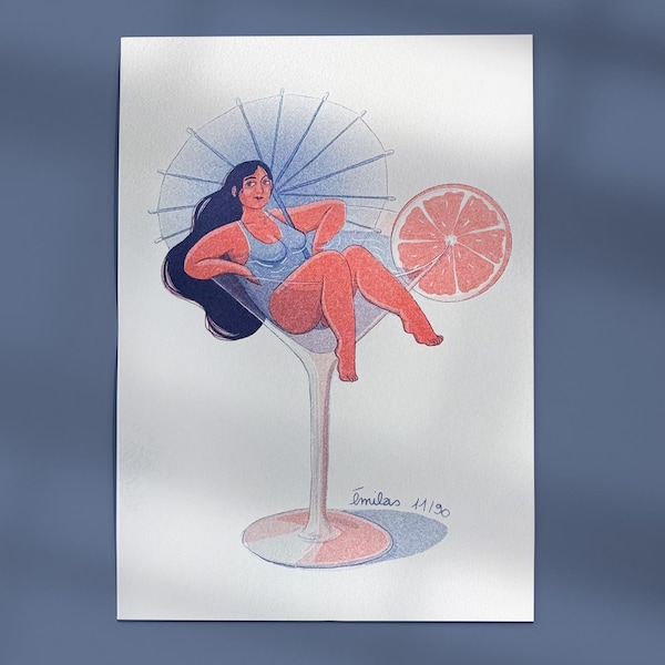 Cocktail - A5 format risograph