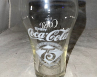 1975 Coca-Cola Bottling Co. Coke 75th Anniversary Columbus GA Glass