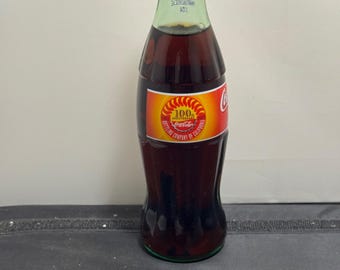 RARE Coca Cola 100th Anniversary (1986) International 9 Bottle