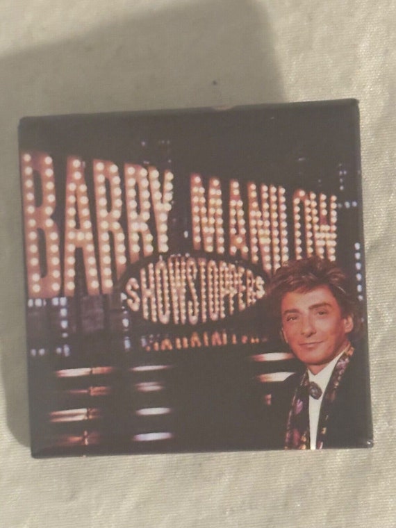 1991 Barry Manilow Showstoppers Button Pin - image 1