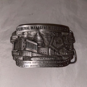 1984 Commemorative Federal Managers Association Belt Buckle Limited Edition