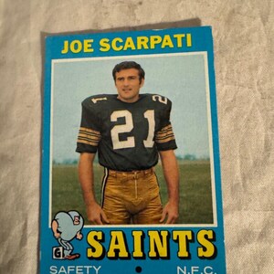 1971 Vintage New Orleans Saints Joe Scarpati Topps #173 Football Trading Card