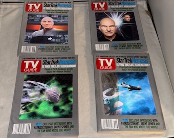 2002 TV Guide Star Trek Nemesis 3-D Animation Special Effects Covers 4pc Set