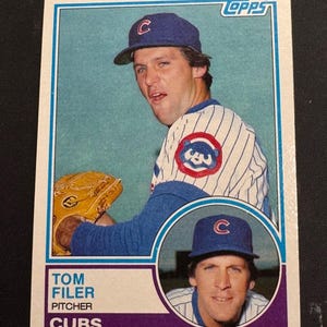 1983 Topps Tom Filer Chicago Cubs #508 Baseball Trading Card