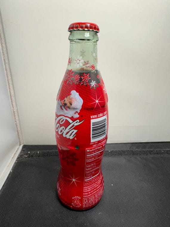 2003 Holiday Coke Santa Coca-cola 8oz. Bottle Full - Etsy