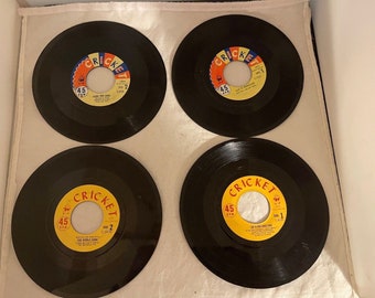 4pc Lot Cricket Goldilocks  Alice In Wonderland And More 45 rpm Records