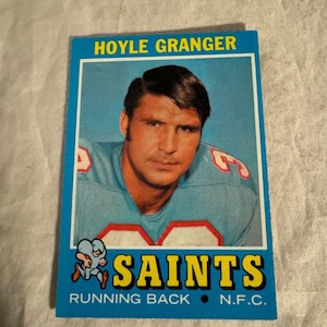 1971 Vintage New Orleans Saints Hoyle Granger Topps #198 Football Trading Card