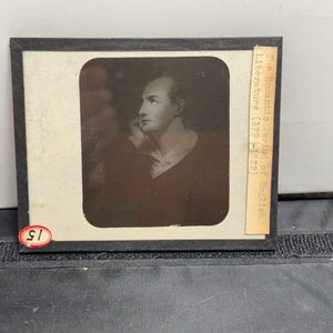 Romantic Period Of English Lit. Unknown Author Magic Lantern Glass Slide