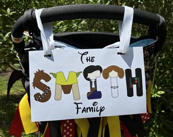 Star Wars Printable Stroller Tag for Disney~Personalized Stroller Tag~ Stroller Name Sign~ Digital Download of Stroller Name Tag~ Star Wars
