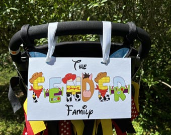 Toy Story Printable Stroller Tag for Disney~Personalized Stroller Tag~ Stroller Name Sign~ Digital Download of Stroller Name Tag~ Toy Story