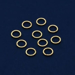 Gold gefüllte Biegeringe, 5mm, 6mm7mm Gold gefüllt offene Biegering 19, 20,22 Gauge Biegering, Schmuck Stecker (Paket von 10 Stück) AYS-JRS40-6GF