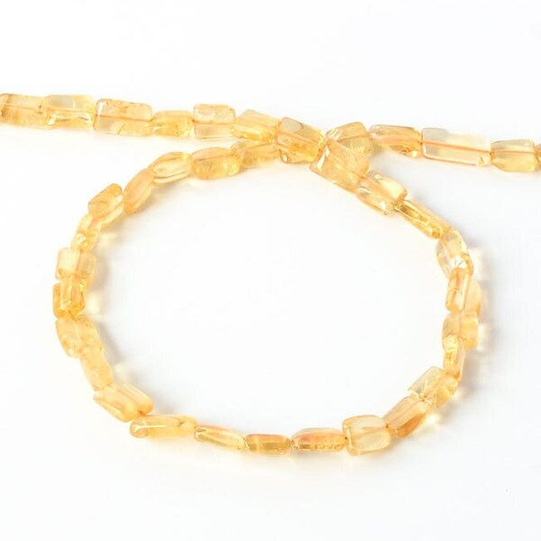 Natural Citrine Beads, 6x10mm Fancy Shape Yellow Citrine Gemstone for Jewelry making, Citrine Bead Strand 14 Inch, Smooth Citrine Jewelry