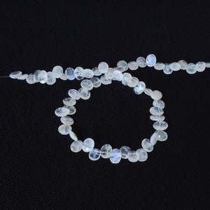 Natural Moonstone Bead, 8X6MM AAA Beautiful Rainbow Moonstone, 9X7MM, June Birthstone, Gift For Women, Beaded Necklace,14Inch Strand (# 133)