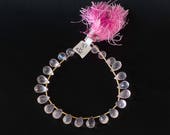 Rose Quartz Briolette Faceted 6.5x10.5 mm,Pink or Rose color, AAA Quality 8 inch full ,Powerful healing. 100 natural,Good luster