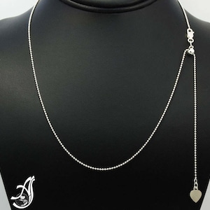 Silver Ball Chain, 925 Sterling Silver, Heart Charm Necklace, Chain For Charm, Chain For Women,Gift Jewelry, 14 To 22 Inch Chains( BC-120-A)