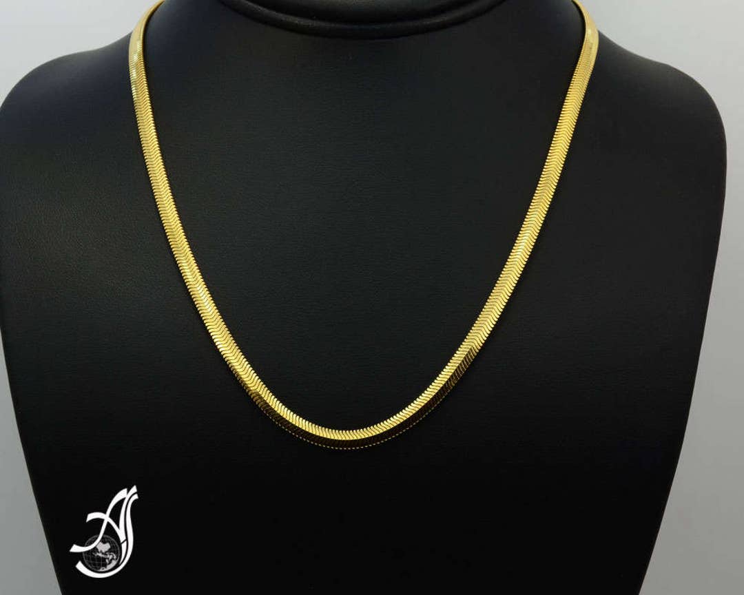 Gold Omega Chain, 925 Sterling Silver Chain, Omega Chain Necklace, Choker Necklace for Women