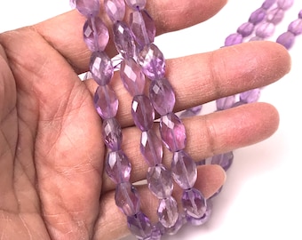 Fancy cut Amethyst Beads, 100% Natural Purple Amethyst Bead Necklace, February Birthstone Bead For Jewelry making, 15 Inch strand