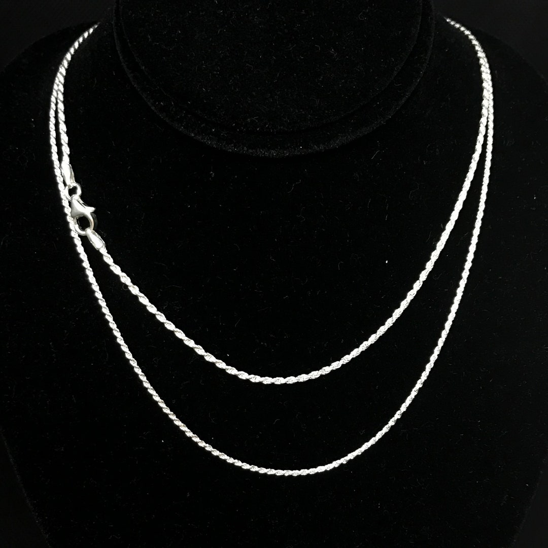 Silver Chain Not Rope Silver Rope Chain, 925 Sterling Silver, Rope Chain Necklace, Italian ...