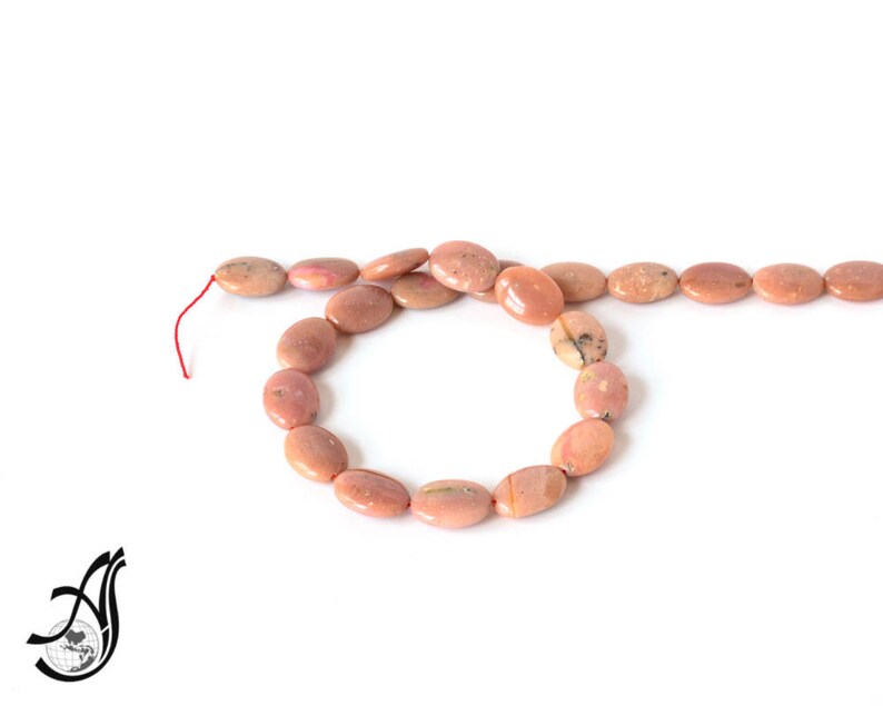 Pink Peruvian Opal Oval very creative. Calibrated 13x18 appx.,Pink,16inch full strand.One of a kind