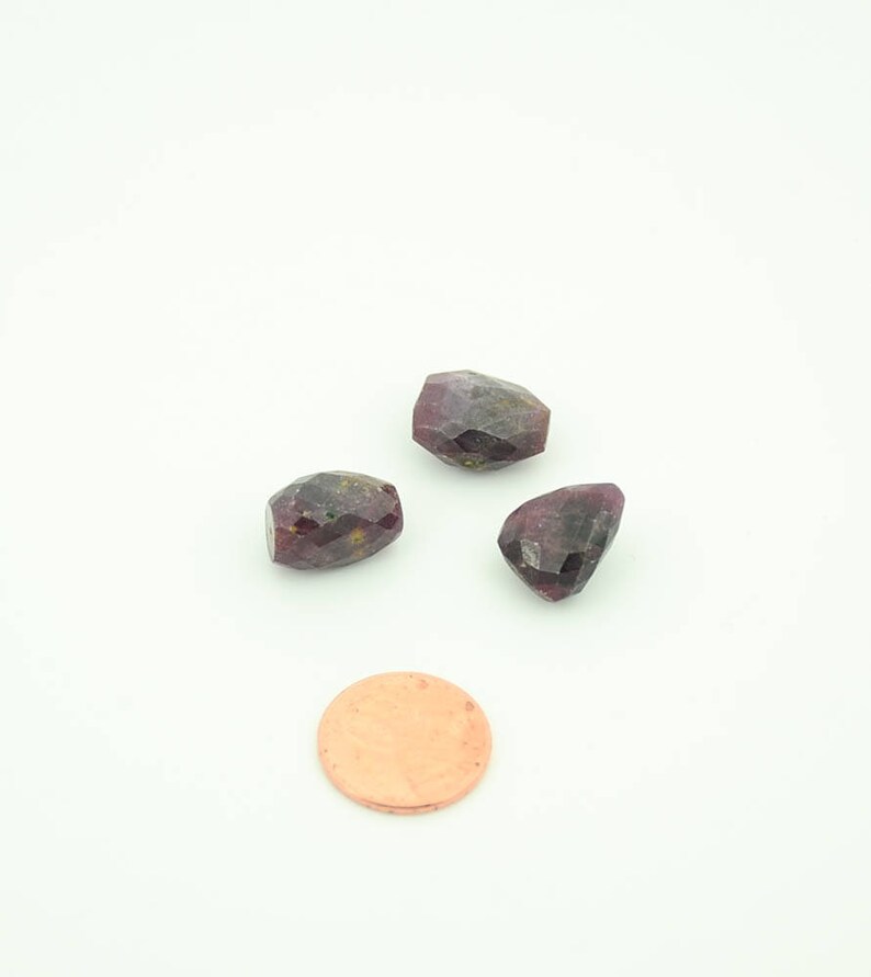 100/% Natural RUBY Faceted Tumbel 3 pcs Pacjage CB-00129 Cts.57.3 metaphysics properties
