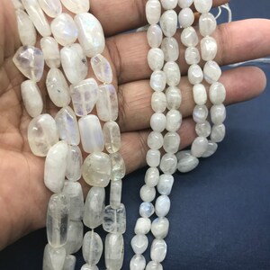 Rainbow Moonstone Nuggets 6x7 to 8x7 inch, ,100% Natural,Appx. , worth the money, 100 percent  Natural ( 1053)