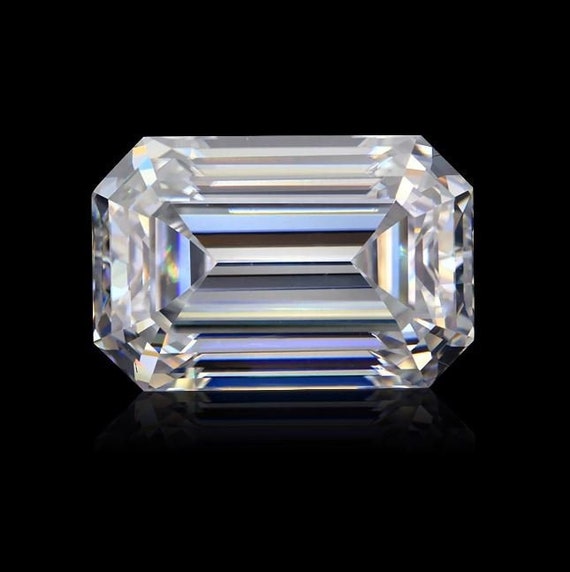 Emerald Cut Moissanite Gemstone, 5X7MM, 6X8MM, 7X9MM, White D Color VVS Certified Moissanite Loose Moissanite for Jewelry,