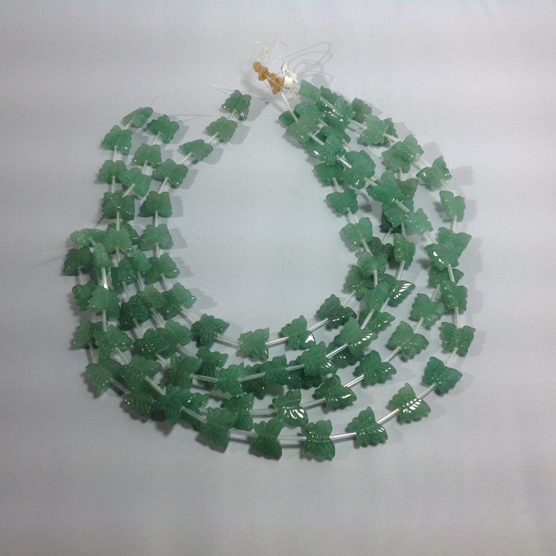 13 x 16 mm 天然彫刻アベンチュリンビーズ、ファンシーバタフライ