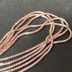 Snake Chain Necklace, 925 Sterling Silver, Two Tone Chain (Rose Gold ,White) Italian Chain,Heavy Chain ,Diamond cut facets for glitter shine