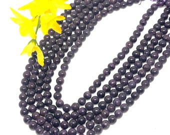 Natural Sugilite Beads, 8mm Round, 16 Inch Strand, Purple Gemstone Jewelry Making