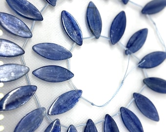 AAA Kyanite Marquise Beads, Blue Gemstone Strand for Jewelry Making