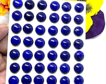 9 mm Lapis Lazuli Cabochons, Round Shape Lapis Lazuli, Blue Gemstone, September Birthstone, 100% Natural Gemstone For Jewelry(CB-00332-Lapis