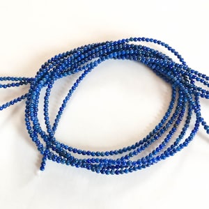Lapis lazuli  Round 2.5 mm plain .  top Quality ,16 inch ,blue color,100% Natural , best Color,Most creative #1451