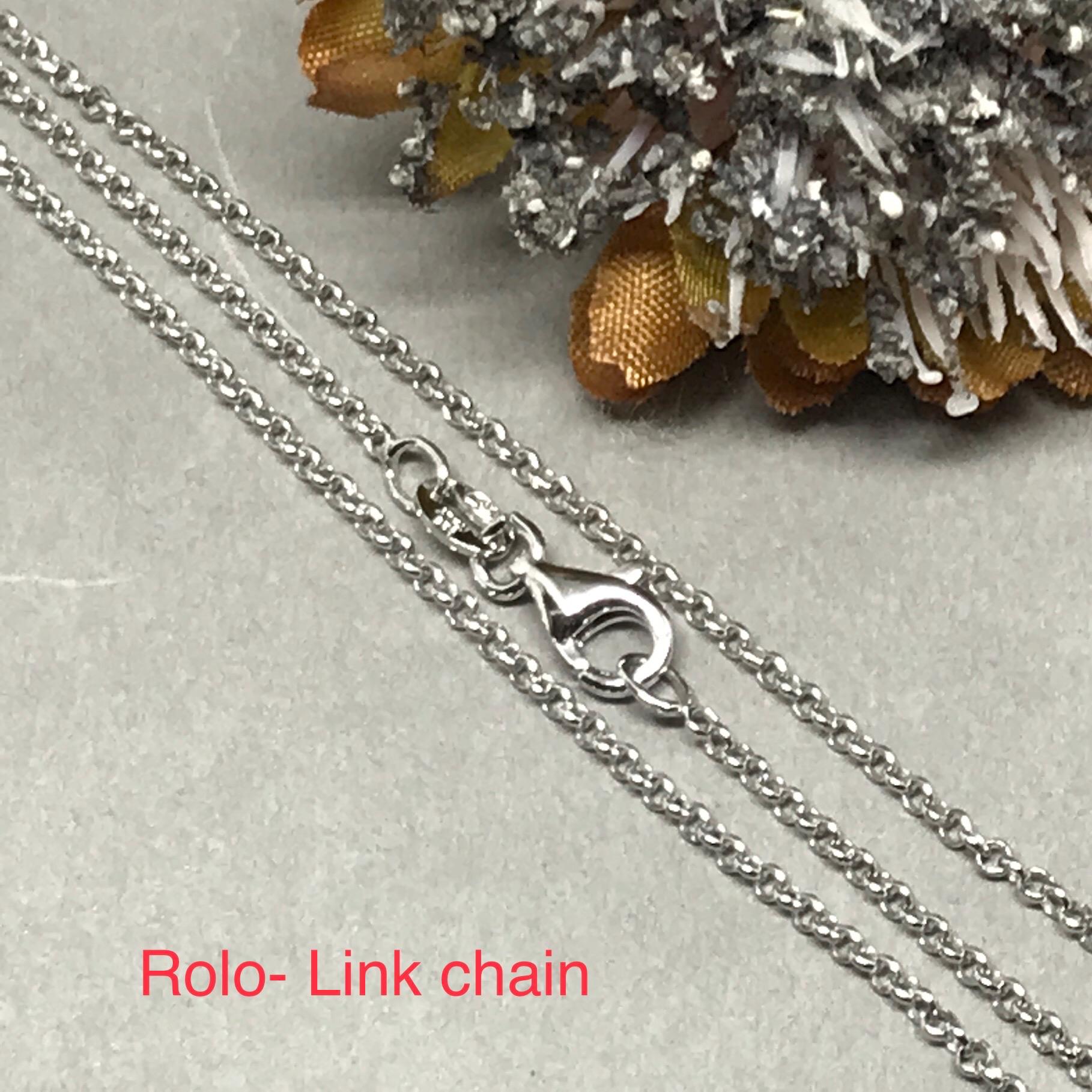 Beschlägt Nicht Gratis 1mm Rolo Kette Halskette Mit Für Anhänger