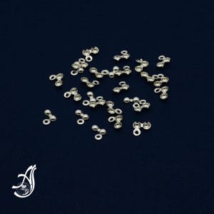 925 Sterling Silver Bead TIP Cover (Paquete de 25 piezas) AYS-BT-3