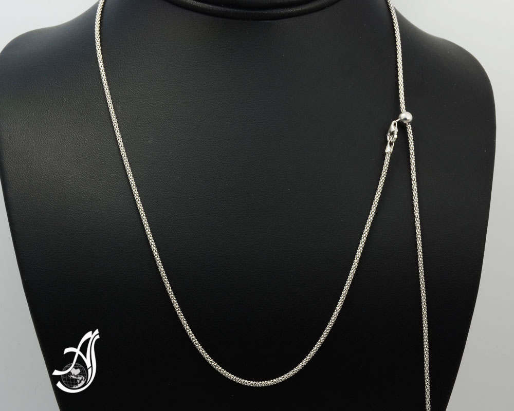 Collana Maglia Popcorn in Argento 925 placcato Oro Giallo 18Kt