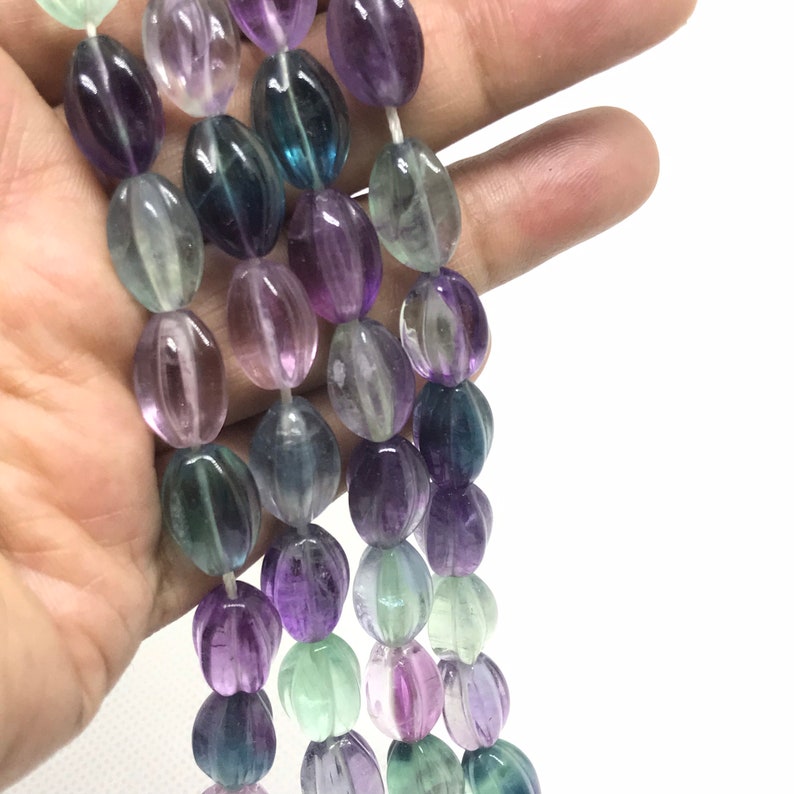 #1234 Rainbow Fluorite Carved Oval,9.4x13.9 Multi color,Green,purple,Blue,Creative for designer,16 inch