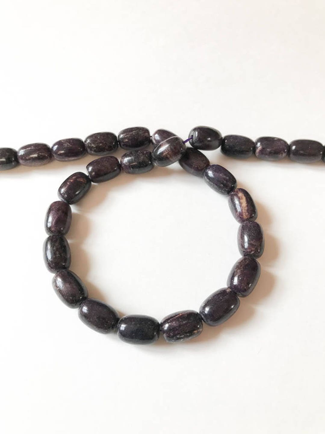 Natural Sugilite Bead Smooth Sugilite Beads Purple Sugilite Etsy