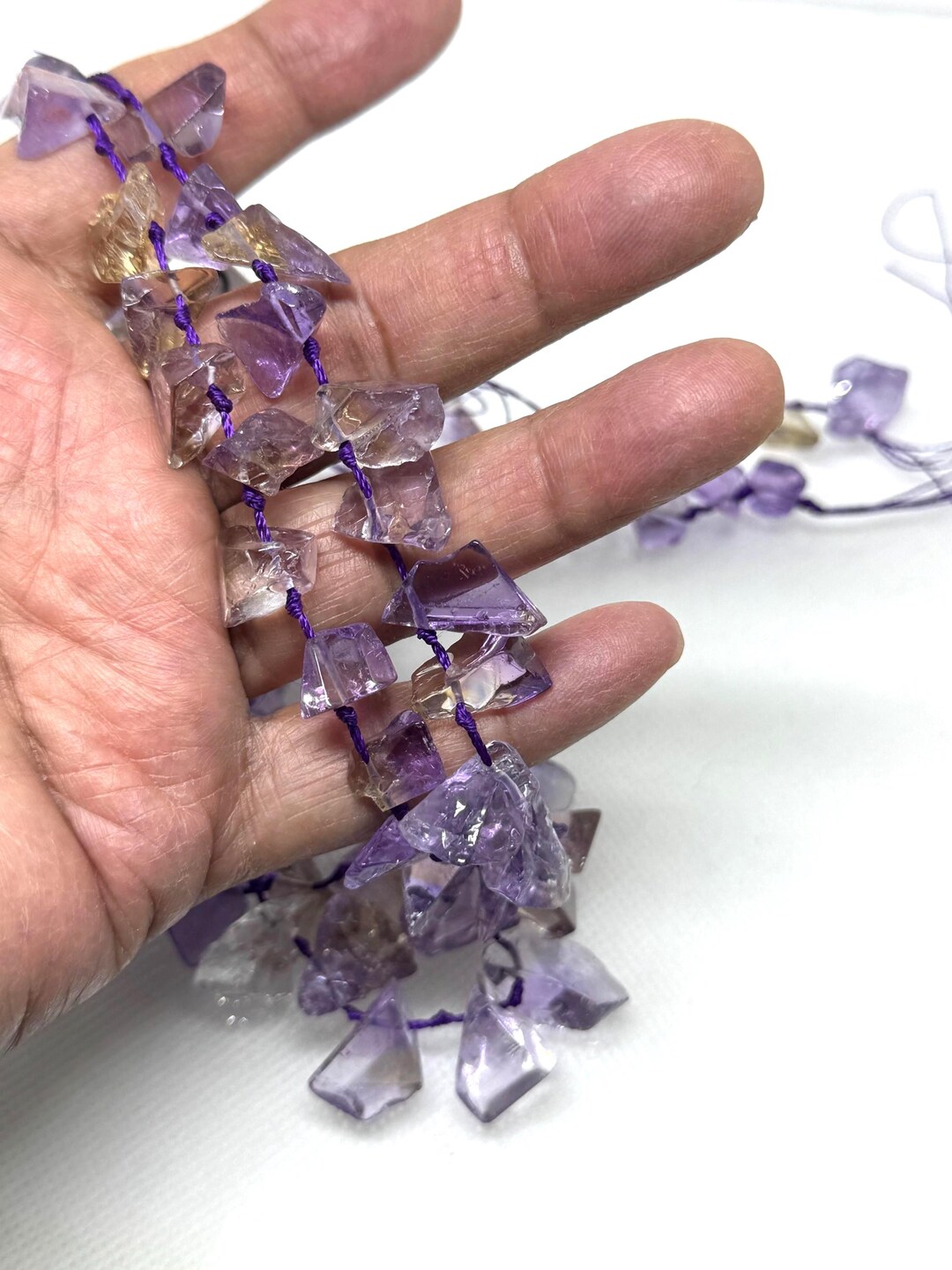 Lot De 30 Perles 6 Mm En Amétrine Naturelle - Gemme Naturelle - Neuf - Idéal Pour Bijoux DIY