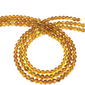 AAA Natural Citrine Bead, 6mm Round Citrine Faceted Bead Necklace, Citrine Bead Strand For Jewelry, 16 Inch Strand Bead (# 1022)