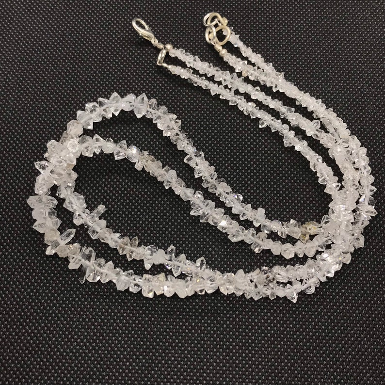 16 inch Herkimer Diamond Quartz graduated 3x4 to 4x10 mm appx 100/% Natural as it as mined # 1271 alike Diamod,creative