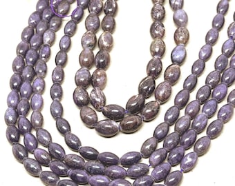 Oval 100% Natural Sugilite Beads,12x8 &14x10 mm Plain Sugilite Beads, Sugilite Bead Necklace, 16 Inch Bead Strand, Gift For Women, Gemstone