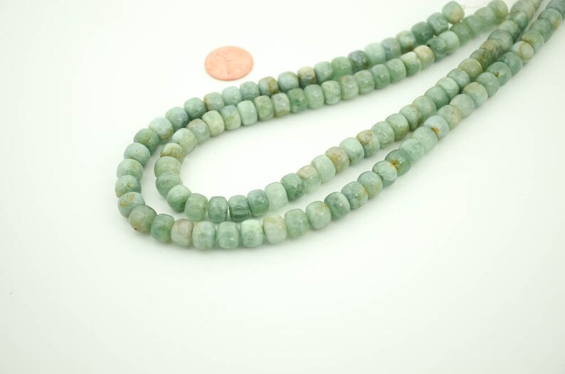 one of a kind,rarely available Natural earth mined Exceptional 16 inch Aquamarine Plain roundale 9x7 mm appx Most Creative #00990