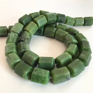 Natuurlijke Jade kralen, 15x20mm vat Canadese jade kralen, grote groene edelsteen kraal strand voor sieraden maken, augustus Birthstone sieraden, (#1028)